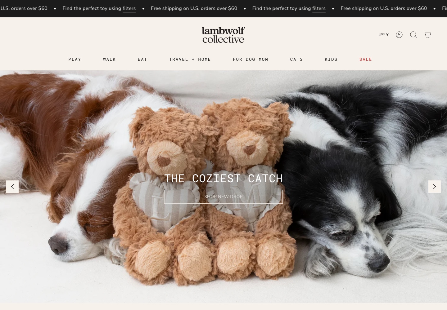 Lambwolf Collective storefront home page
